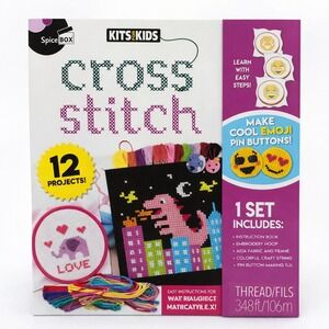 Spice Box - Kits for Kids Cross Stitch - 12 Project Set with Accessories - NEW